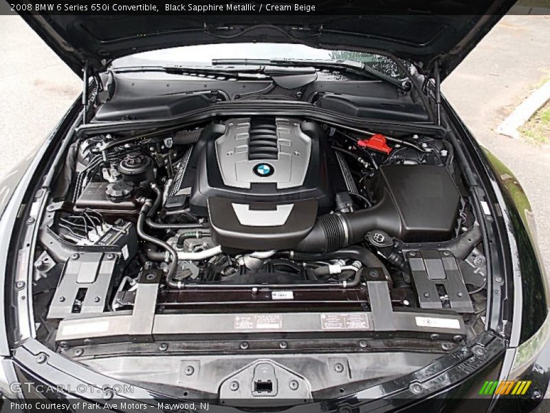  2008 6 Series 650i Convertible Engine - 4.8 Liter DOHC 32-Valve VVT V8