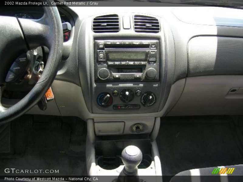 Garnet Red Metallic / Gray 2002 Mazda Protege LX