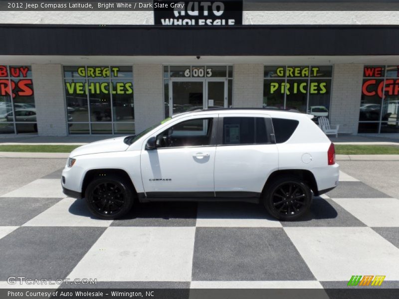 Bright White / Dark Slate Gray 2012 Jeep Compass Latitude