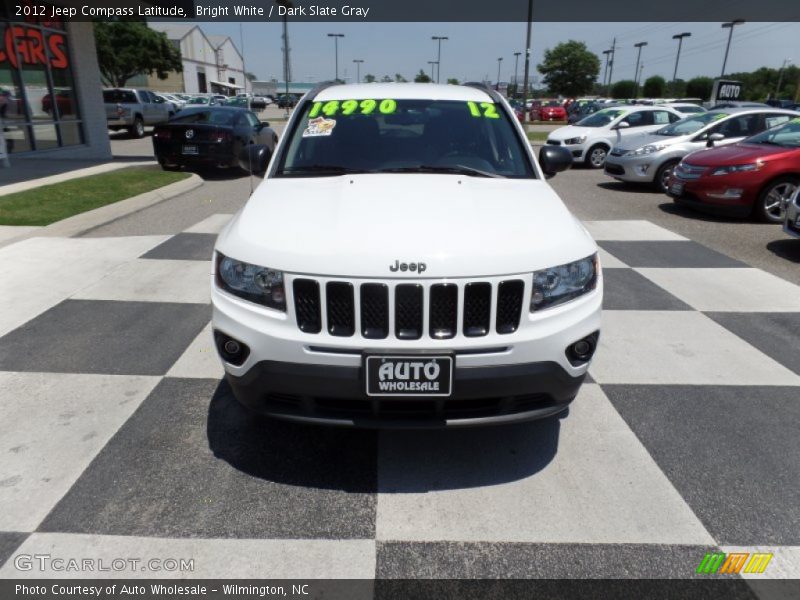 Bright White / Dark Slate Gray 2012 Jeep Compass Latitude