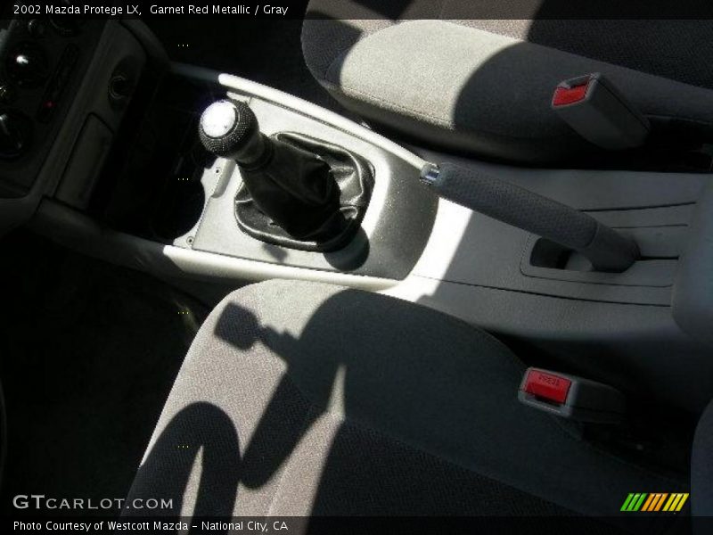 Garnet Red Metallic / Gray 2002 Mazda Protege LX