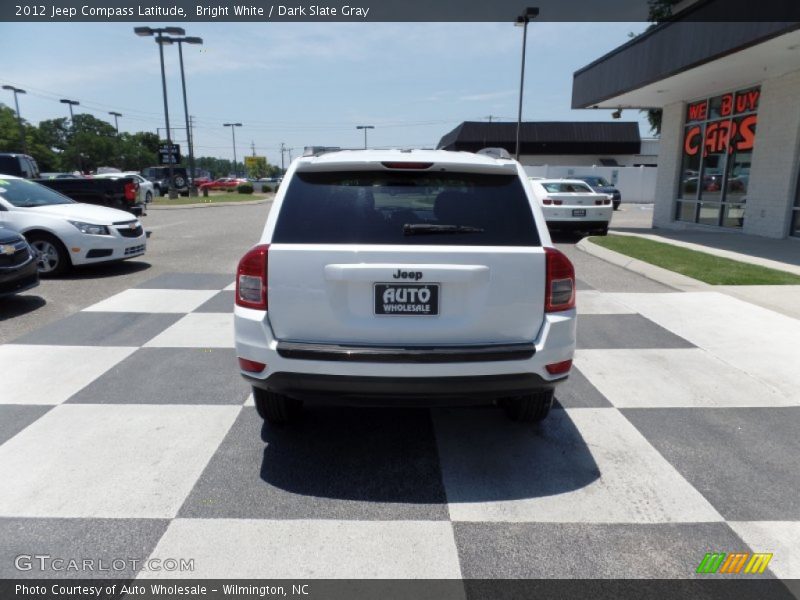 Bright White / Dark Slate Gray 2012 Jeep Compass Latitude