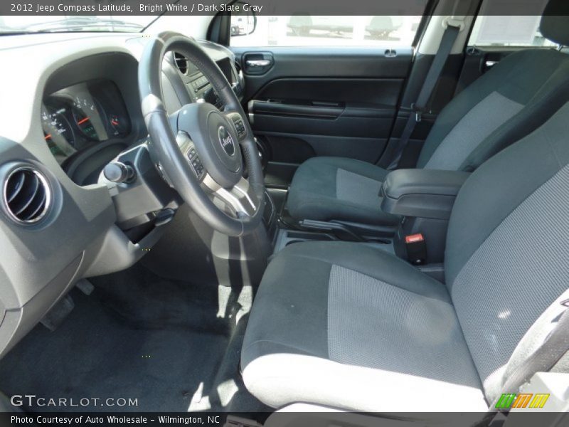 Bright White / Dark Slate Gray 2012 Jeep Compass Latitude