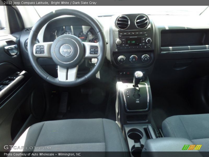 Bright White / Dark Slate Gray 2012 Jeep Compass Latitude