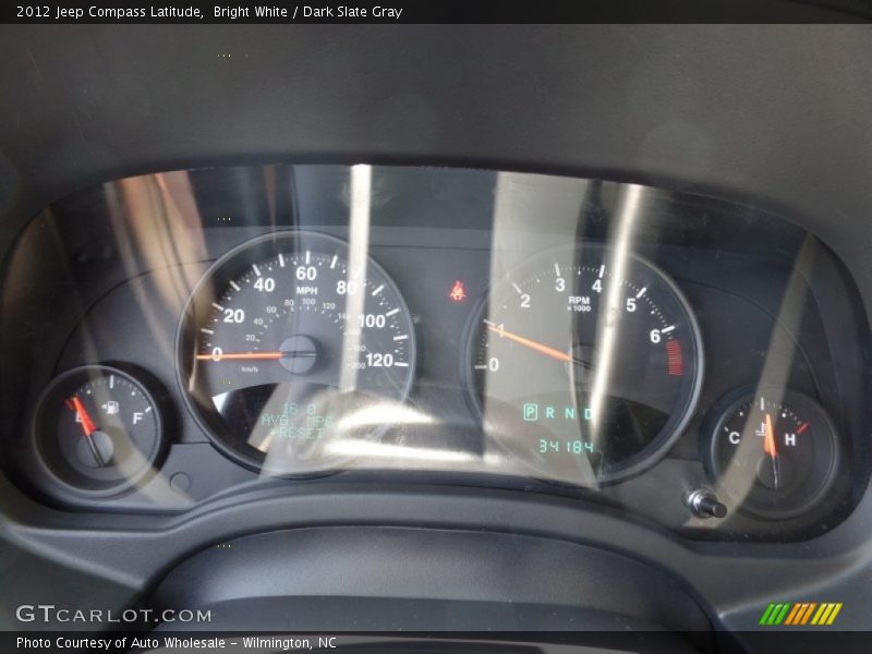 Bright White / Dark Slate Gray 2012 Jeep Compass Latitude