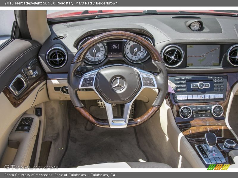 Mars Red / Beige/Brown 2013 Mercedes-Benz SL 550 Roadster