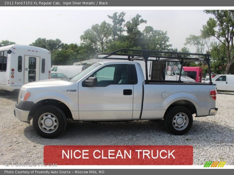 Ingot Silver Metallic / Black 2011 Ford F150 XL Regular Cab