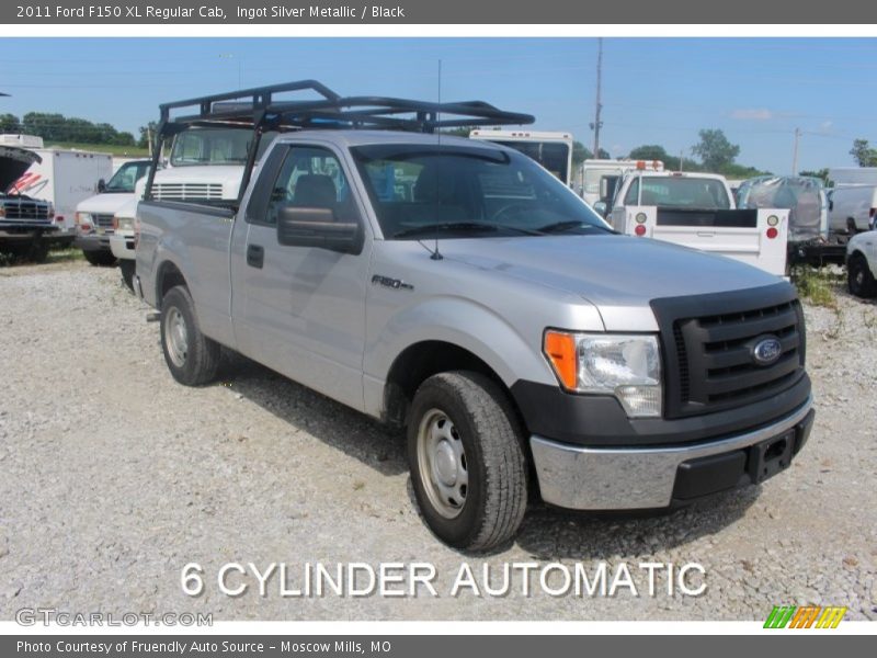 Ingot Silver Metallic / Black 2011 Ford F150 XL Regular Cab