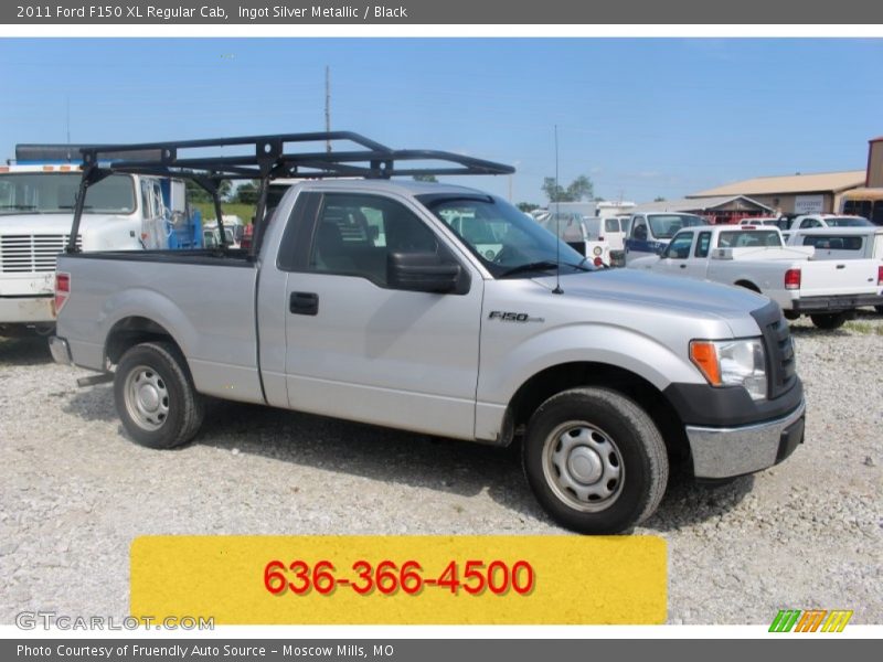 Ingot Silver Metallic / Black 2011 Ford F150 XL Regular Cab