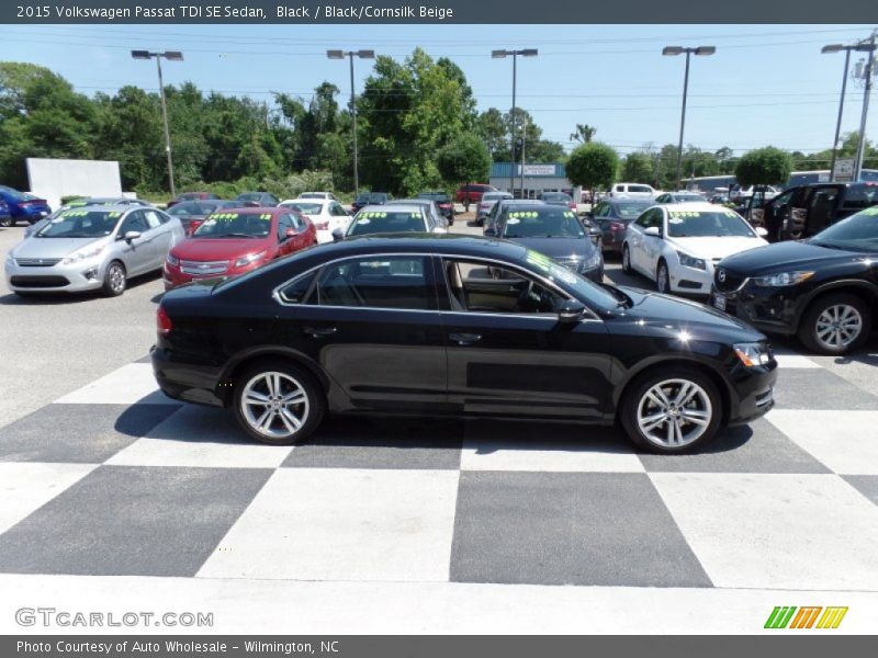 Black / Black/Cornsilk Beige 2015 Volkswagen Passat TDI SE Sedan