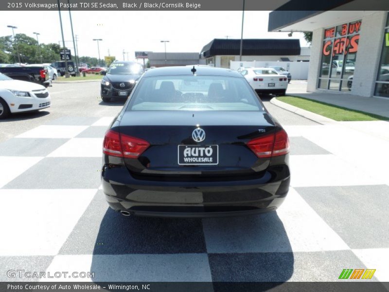 Black / Black/Cornsilk Beige 2015 Volkswagen Passat TDI SE Sedan
