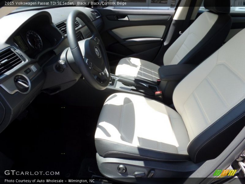 Black / Black/Cornsilk Beige 2015 Volkswagen Passat TDI SE Sedan