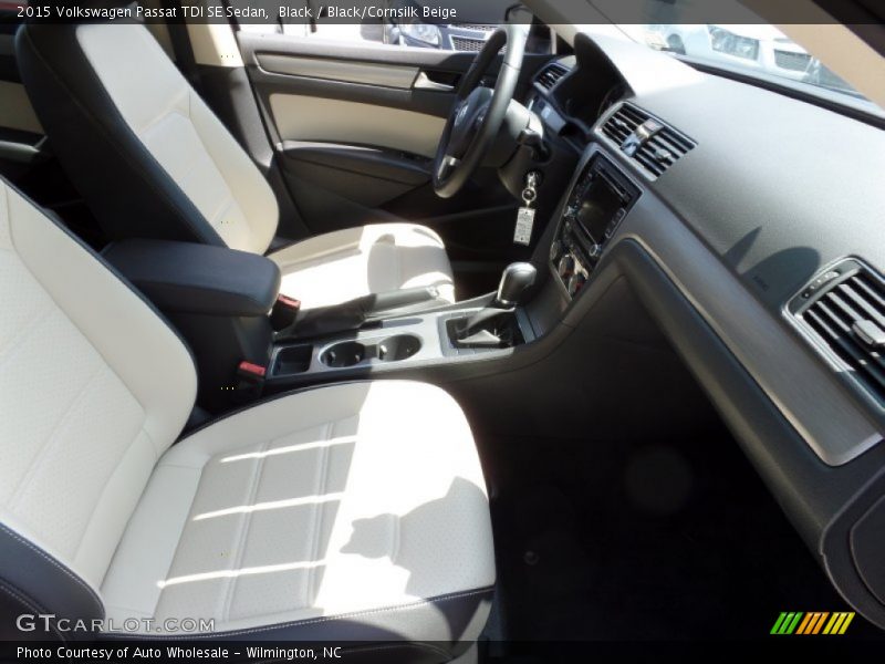Black / Black/Cornsilk Beige 2015 Volkswagen Passat TDI SE Sedan