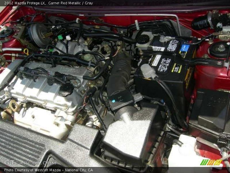 Garnet Red Metallic / Gray 2002 Mazda Protege LX