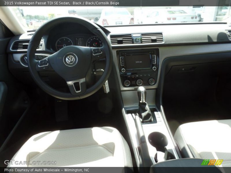 Black / Black/Cornsilk Beige 2015 Volkswagen Passat TDI SE Sedan