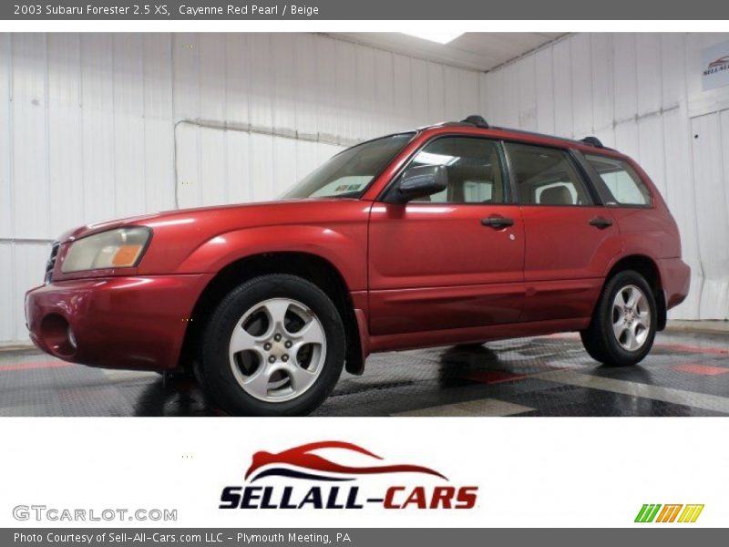 Cayenne Red Pearl / Beige 2003 Subaru Forester 2.5 XS