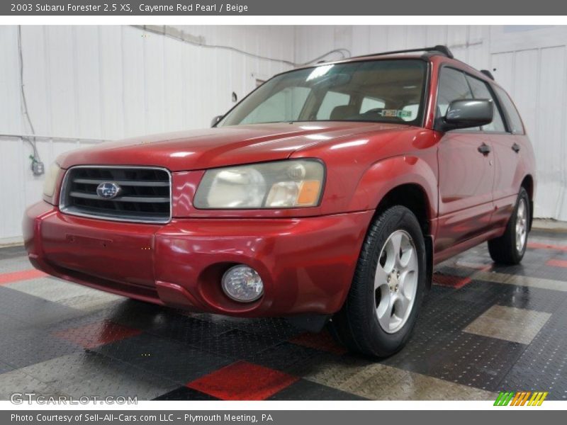 Cayenne Red Pearl / Beige 2003 Subaru Forester 2.5 XS