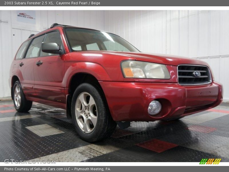 Cayenne Red Pearl / Beige 2003 Subaru Forester 2.5 XS