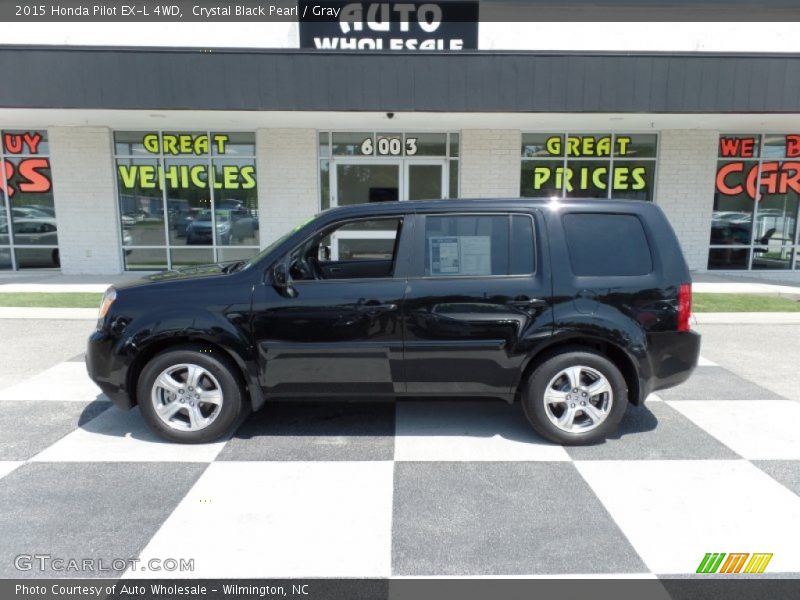 Crystal Black Pearl / Gray 2015 Honda Pilot EX-L 4WD