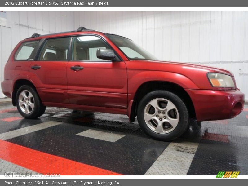 Cayenne Red Pearl / Beige 2003 Subaru Forester 2.5 XS