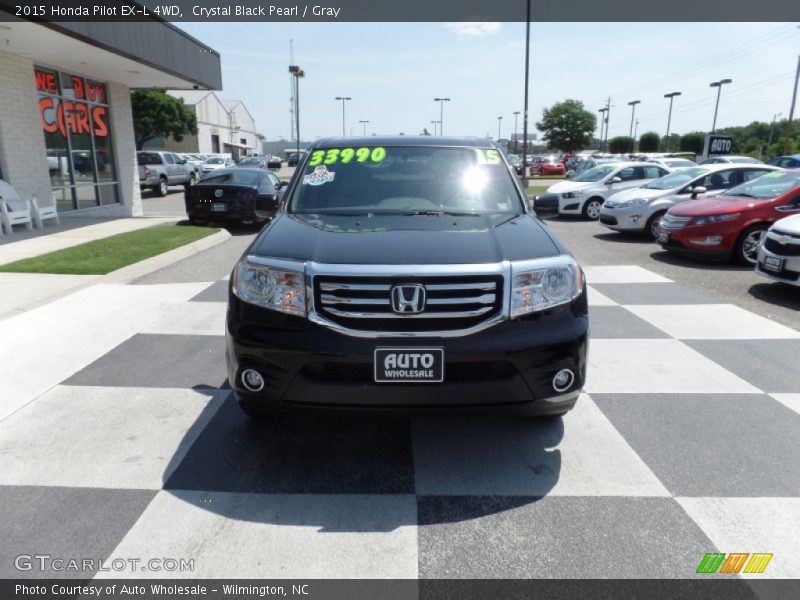 Crystal Black Pearl / Gray 2015 Honda Pilot EX-L 4WD