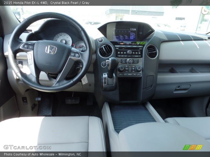 Crystal Black Pearl / Gray 2015 Honda Pilot EX-L 4WD