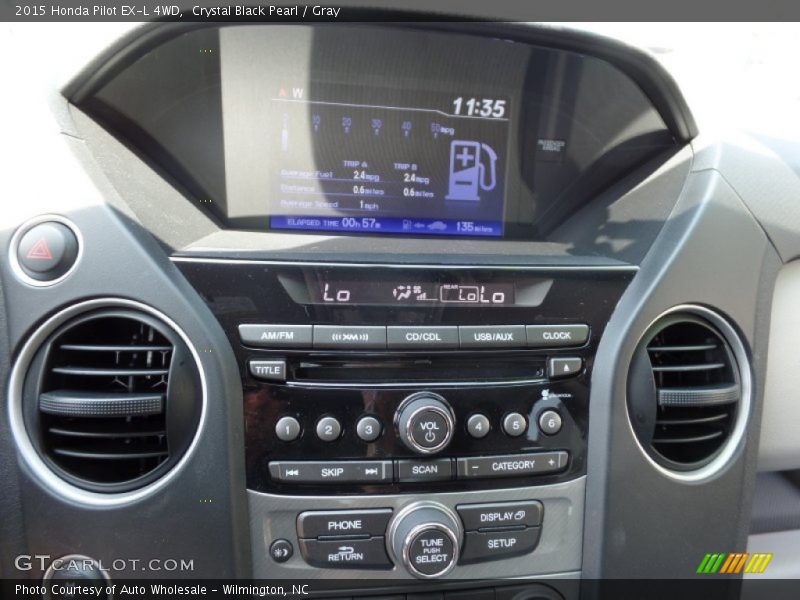 Crystal Black Pearl / Gray 2015 Honda Pilot EX-L 4WD