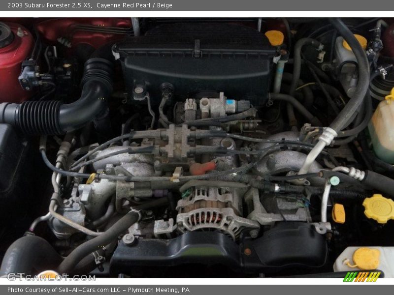 Cayenne Red Pearl / Beige 2003 Subaru Forester 2.5 XS