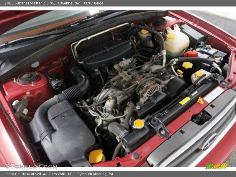 Cayenne Red Pearl / Beige 2003 Subaru Forester 2.5 XS