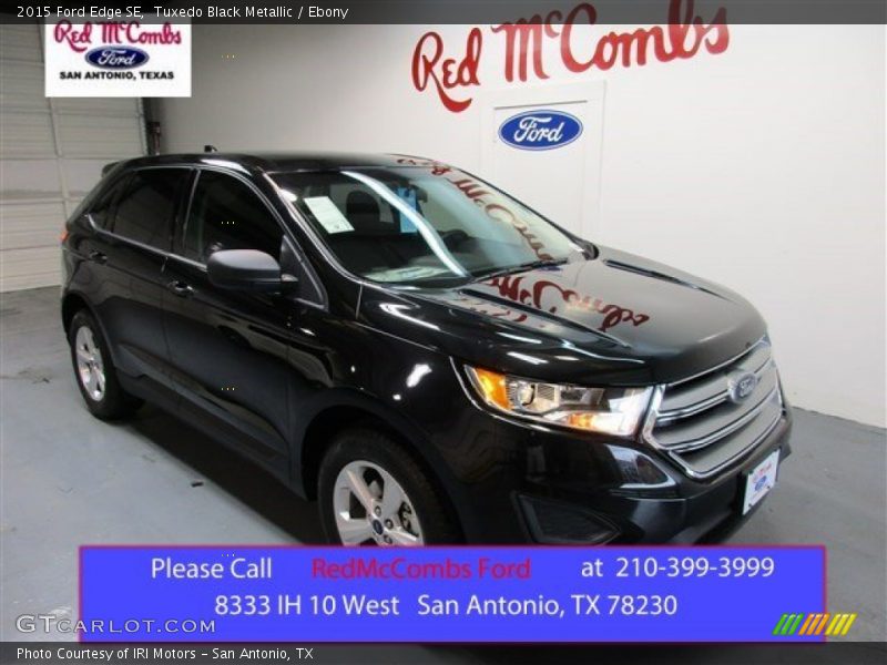 Tuxedo Black Metallic / Ebony 2015 Ford Edge SE