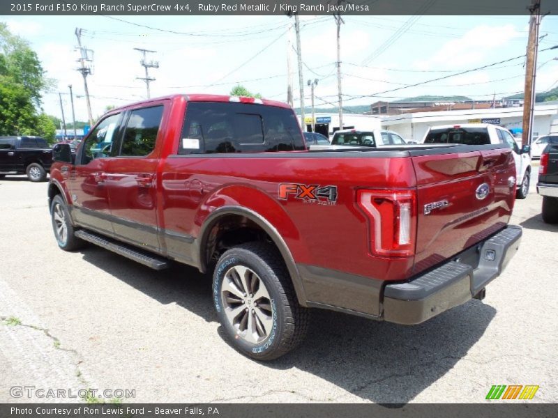 Ruby Red Metallic / King Ranch Java/Mesa 2015 Ford F150 King Ranch SuperCrew 4x4