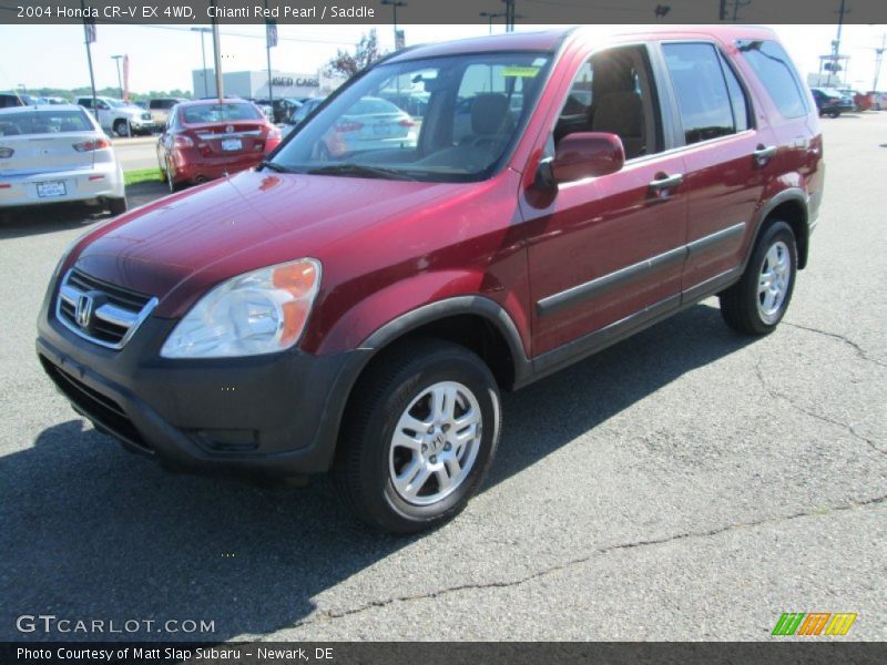 Chianti Red Pearl / Saddle 2004 Honda CR-V EX 4WD