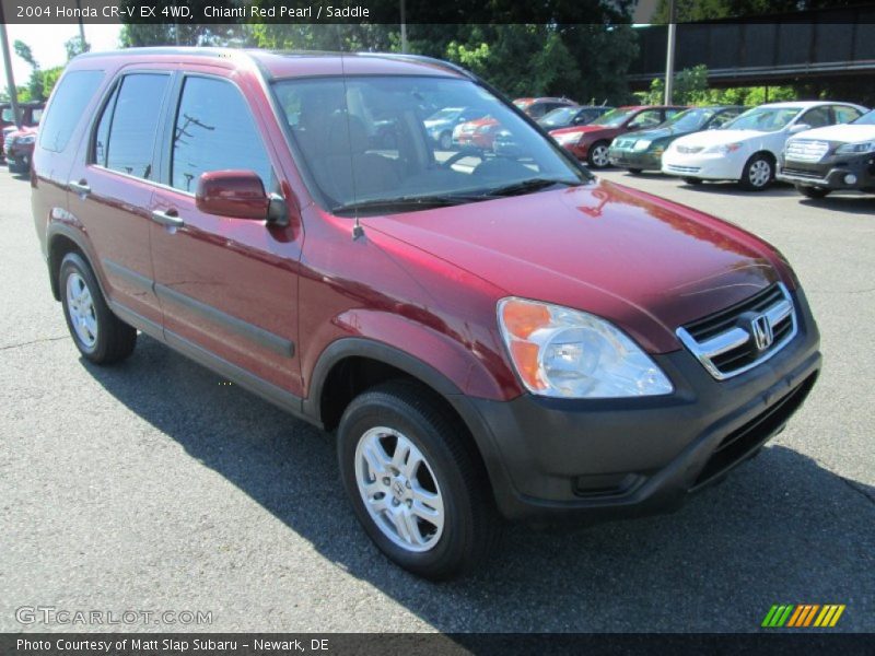 Chianti Red Pearl / Saddle 2004 Honda CR-V EX 4WD