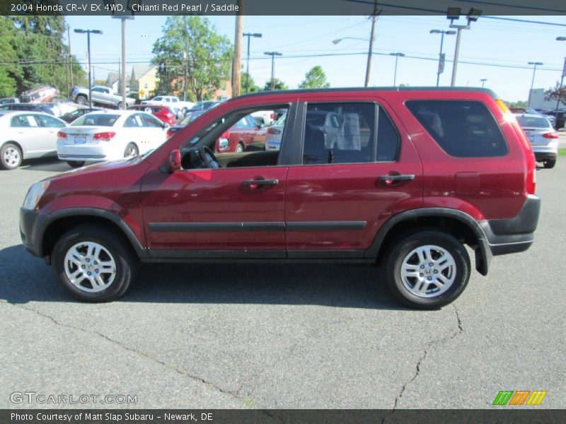 Chianti Red Pearl / Saddle 2004 Honda CR-V EX 4WD