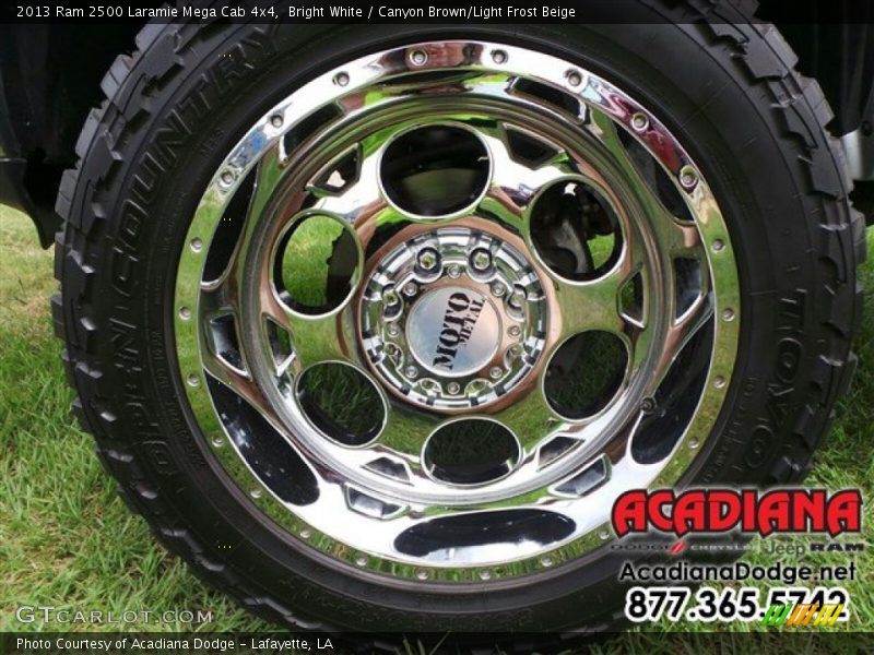 Bright White / Canyon Brown/Light Frost Beige 2013 Ram 2500 Laramie Mega Cab 4x4