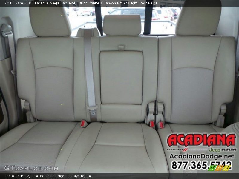 Bright White / Canyon Brown/Light Frost Beige 2013 Ram 2500 Laramie Mega Cab 4x4