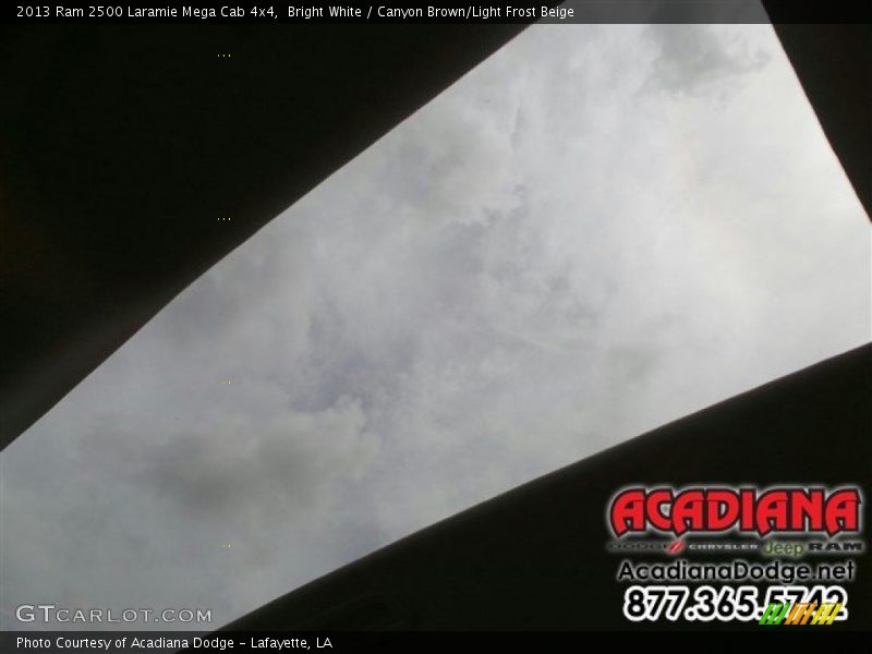 Bright White / Canyon Brown/Light Frost Beige 2013 Ram 2500 Laramie Mega Cab 4x4