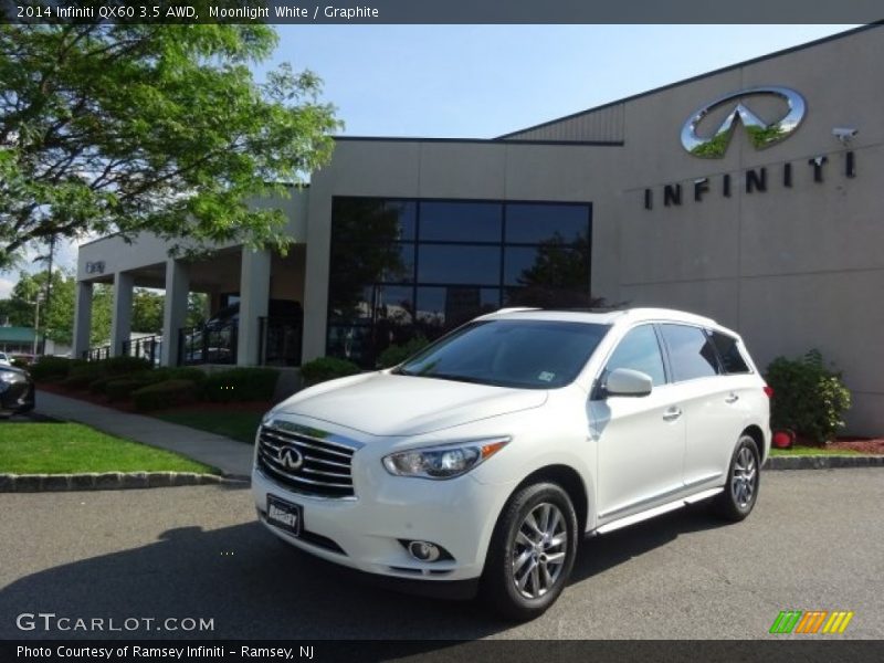 Moonlight White / Graphite 2014 Infiniti QX60 3.5 AWD