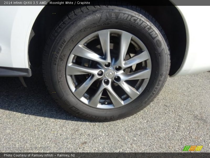 Moonlight White / Graphite 2014 Infiniti QX60 3.5 AWD
