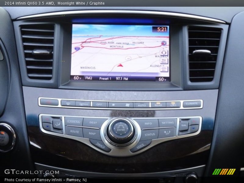 Moonlight White / Graphite 2014 Infiniti QX60 3.5 AWD