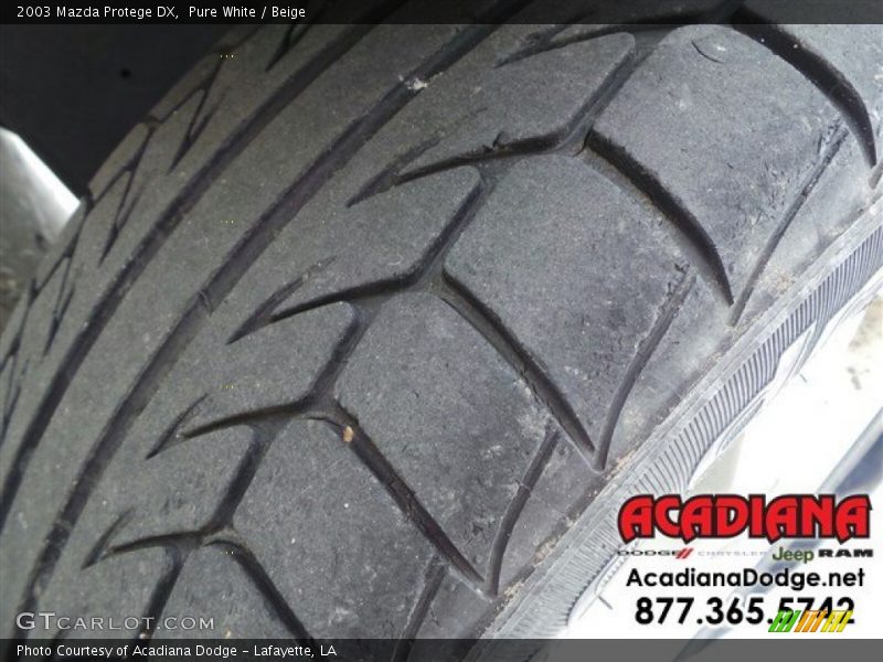 Pure White / Beige 2003 Mazda Protege DX
