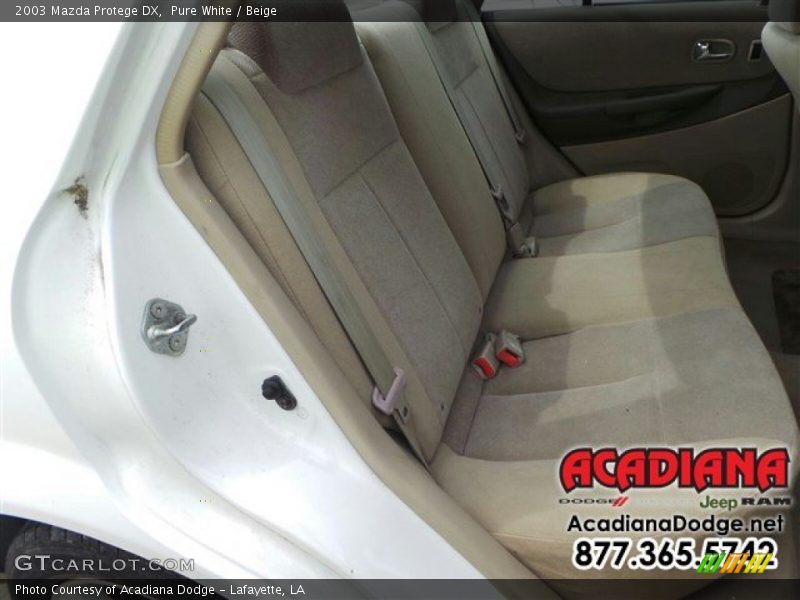 Pure White / Beige 2003 Mazda Protege DX