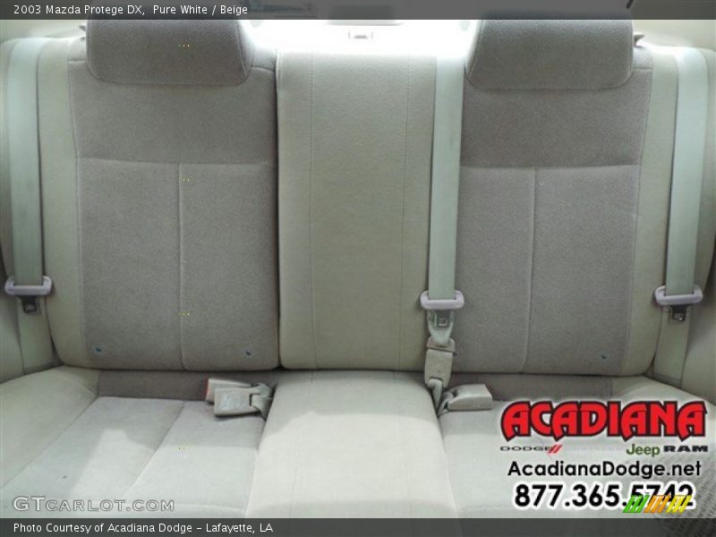 Pure White / Beige 2003 Mazda Protege DX
