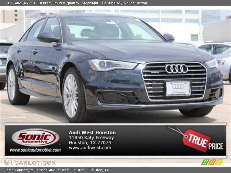Moonlight Blue Metallic / Nougat Brown 2016 Audi A6 3.0 TDI Premium Plus quattro