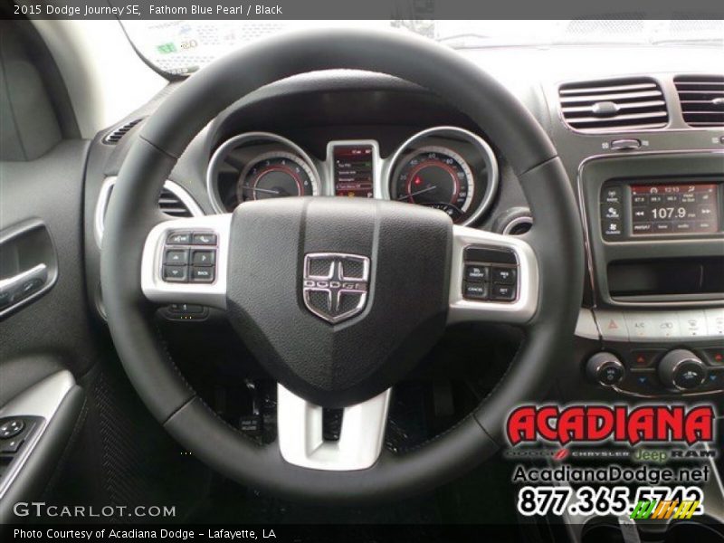 Fathom Blue Pearl / Black 2015 Dodge Journey SE
