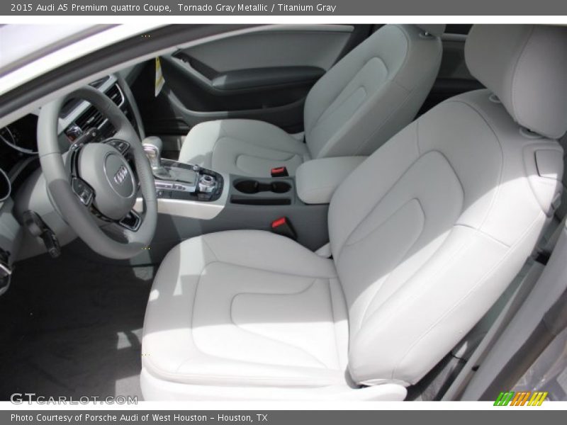 Tornado Gray Metallic / Titanium Gray 2015 Audi A5 Premium quattro Coupe