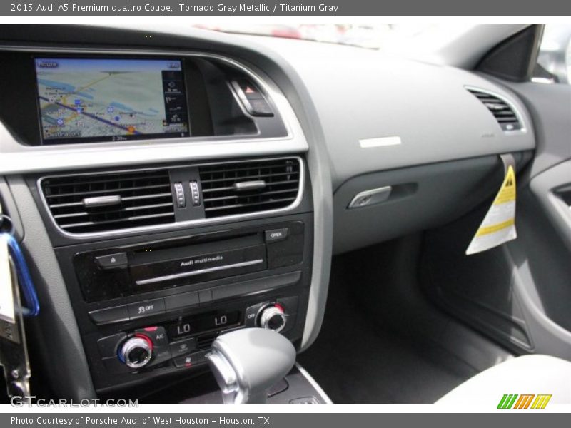 Tornado Gray Metallic / Titanium Gray 2015 Audi A5 Premium quattro Coupe