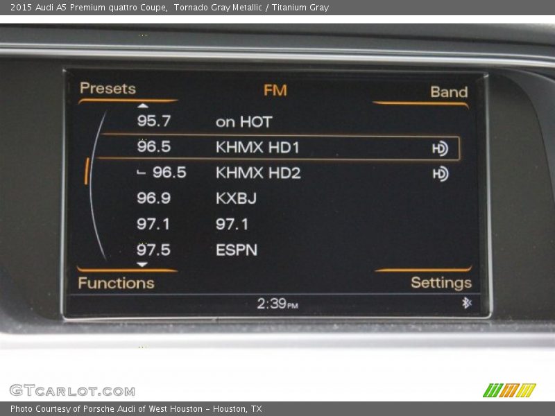 Tornado Gray Metallic / Titanium Gray 2015 Audi A5 Premium quattro Coupe