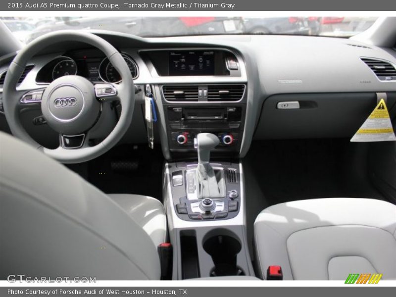 Tornado Gray Metallic / Titanium Gray 2015 Audi A5 Premium quattro Coupe