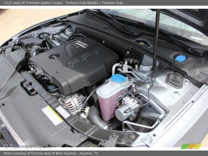 Tornado Gray Metallic / Titanium Gray 2015 Audi A5 Premium quattro Coupe